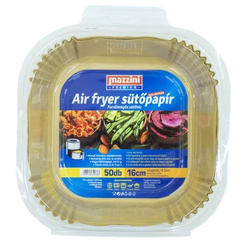 MAZZINI PREMIUM Air Fryer Sütőpapír szögletes 16 cm /50db