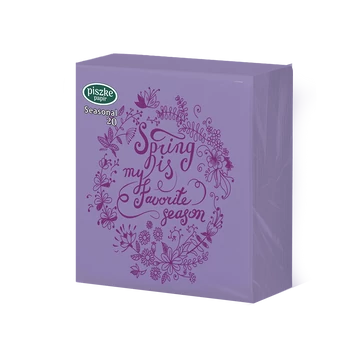 Seasonal 20 textilhatású papírszalvéta - Spring lila