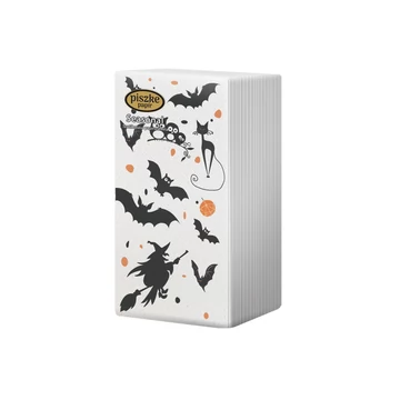 Seasonal Halloween textilhatású papírszalvéta-Denevéres