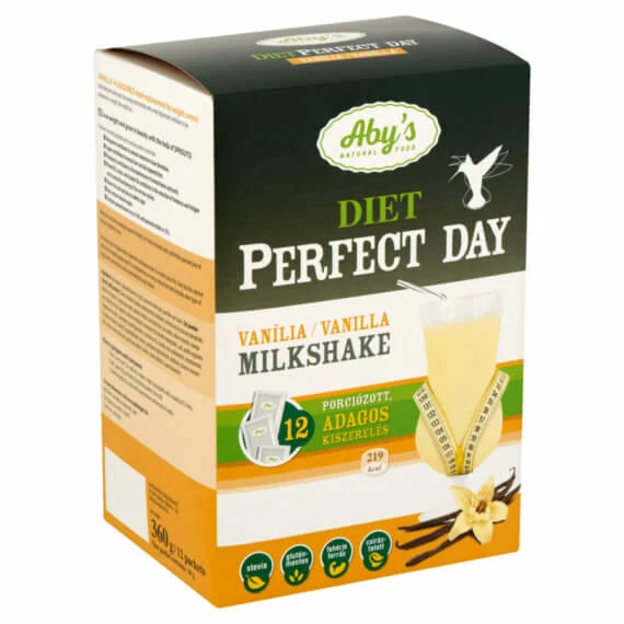 Aby’s Diet Perfact Day gluténmentes, vanília ízű milkshake