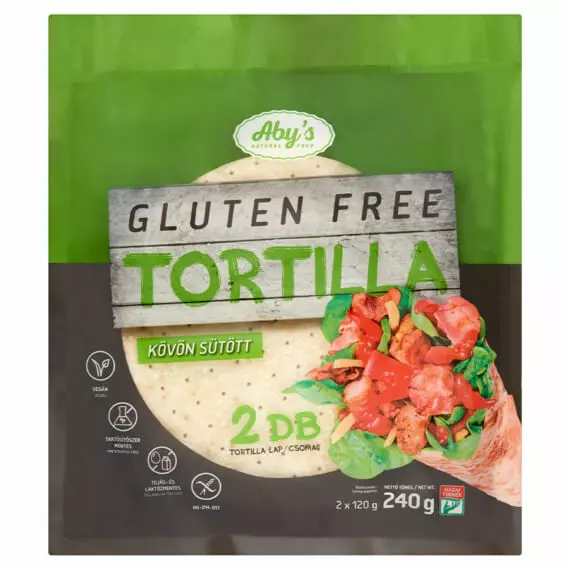 Aby’s gluténmentes tortilla 2 db-os kiszerelésben