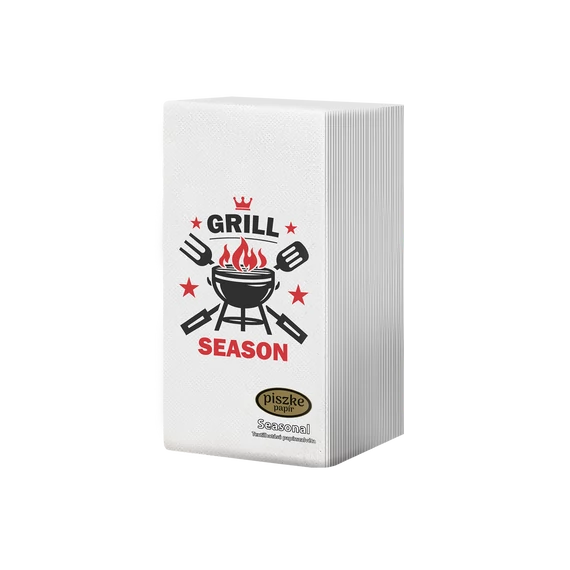 Seasonal Grill BBQ textilhatású papírszalvéta 