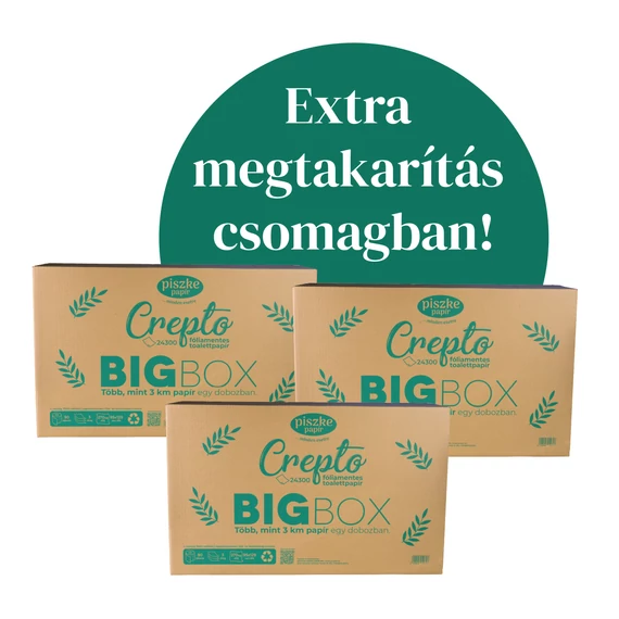 Crepto Big Box (270 tekercses wc papír,3 réteg, nagy kiszerelés)