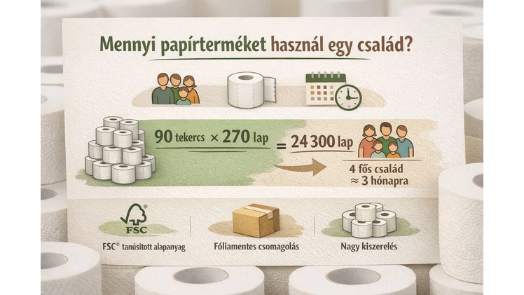 Mennyi papírterméket használ egy átlagos család?